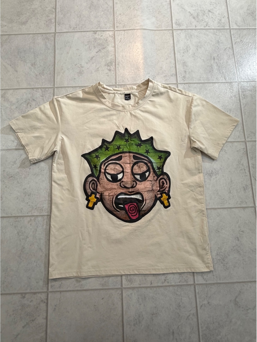 Cream graphic T-shirt